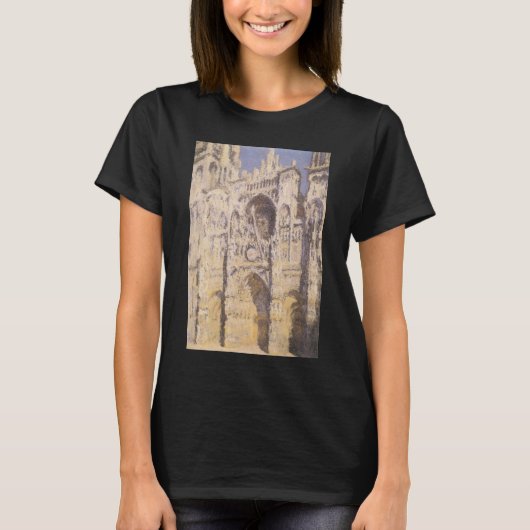 Rouen Cathedral, Harmony Blue Gold van Claude Mone T-shirt (Voorkant)