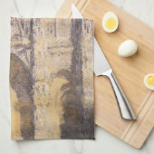 Rouen Cathedral, Harmony Blue Gold van Claude Mone Theedoek (Quarter Fold)