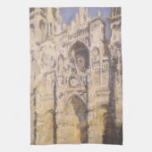 Rouen Cathedral, Harmony Blue Gold van Claude Mone Theedoek (Verticaal)