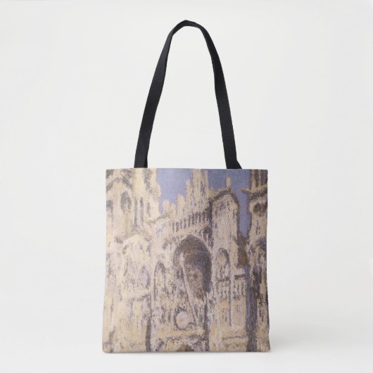 Rouen Cathedral, Harmony Blue Gold van Claude Mone Tote Bag (Voorkant)