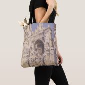 Rouen Cathedral, Harmony Blue Gold van Claude Mone Tote Bag (Dichtbij)