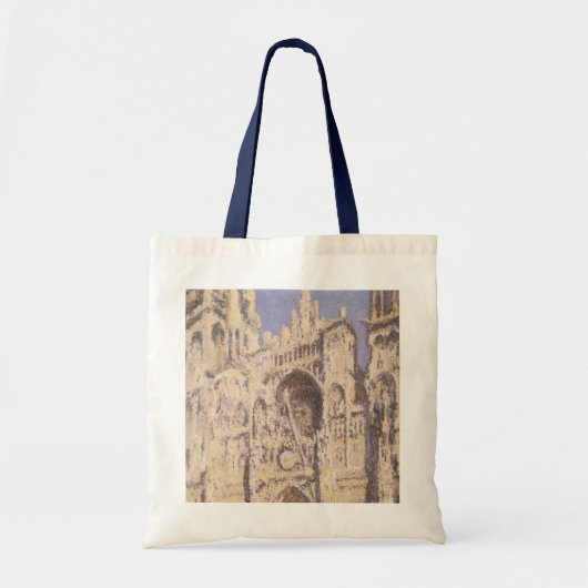 Rouen Cathedral, Harmony Blue Gold van Claude Mone Tote Bag (Voorkant)