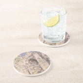 Rouen Cathedral, Harmony Blue Gold van Claude Mone Zandsteen Onderzetter (Zijkant)