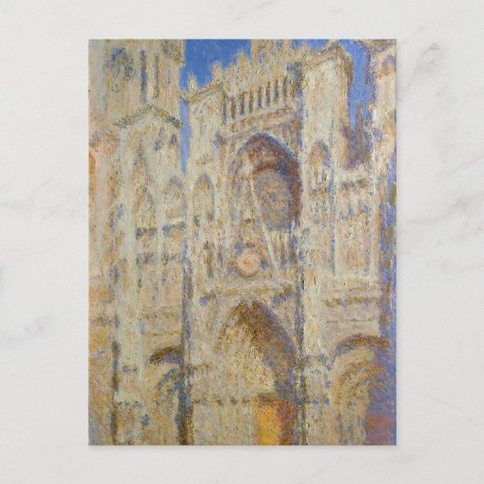 Rouen Cathedral, portaal in de zon door Claude Mon Briefkaart (Voorkant)