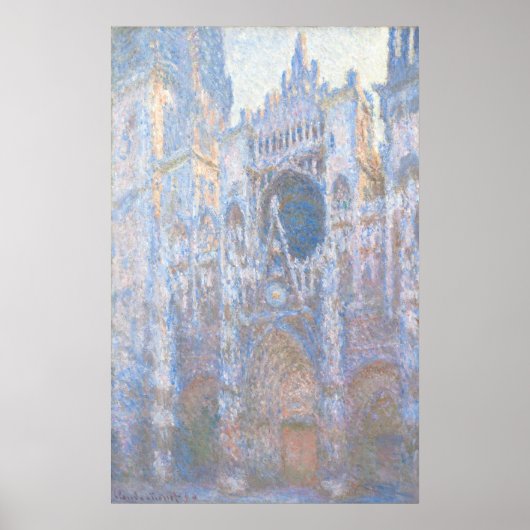 Rouen Cathedral West Façade, Claude Monet Fine Art Poster (Voorkant)