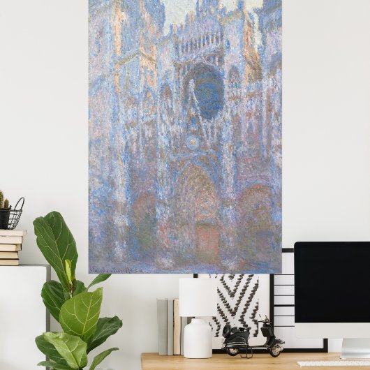 Rouen Cathedral West Facade door Claude Monet Poster (Thuiskantoor)