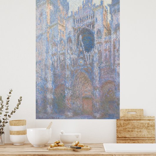 Rouen Cathedral West Facade door Claude Monet Poster (Keuken)
