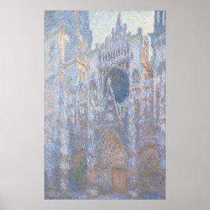 Rouen Cathedral West Facade door Claude Monet Poster