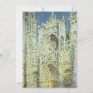 Rouen Cathedral West Facade Sunlight, Claude Monet