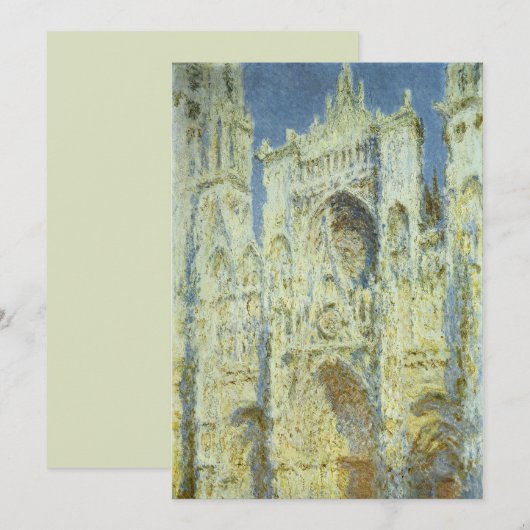 Rouen Cathedral West Facade Sunlight, Claude Monet (Voorkant / Achterkant)