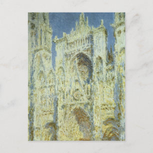 Rouen Cathedral West Facade Sunlight, Claude Monet Briefkaart