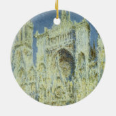 Rouen Cathedral West Facade Sunlight, Claude Monet Keramisch Ornament (Achterkant)