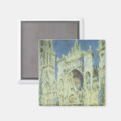 Rouen Cathedral West Facade Sunlight, Claude Monet Magneet (Voorkant / Achterkant)