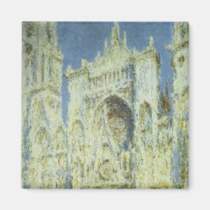Rouen Cathedral West Facade Sunlight, Claude Monet Magneet