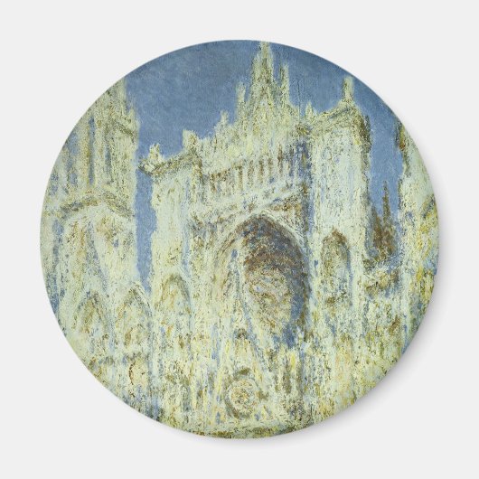 Rouen Cathedral West Facade Sunlight, Claude Monet Magneet (Voorkant)