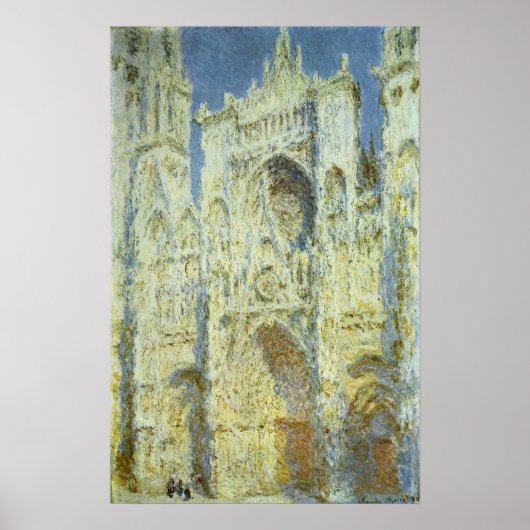 Rouen Cathedral West Facade Sunlight, Claude Monet Poster (Voorkant)