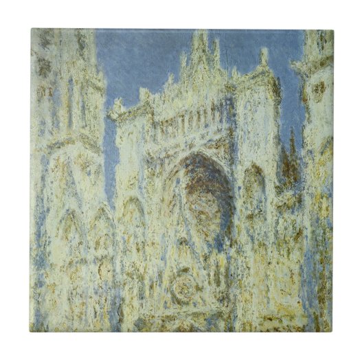 Rouen Cathedral West Facade Sunlight, Claude Monet Tegeltje (Voorkant)