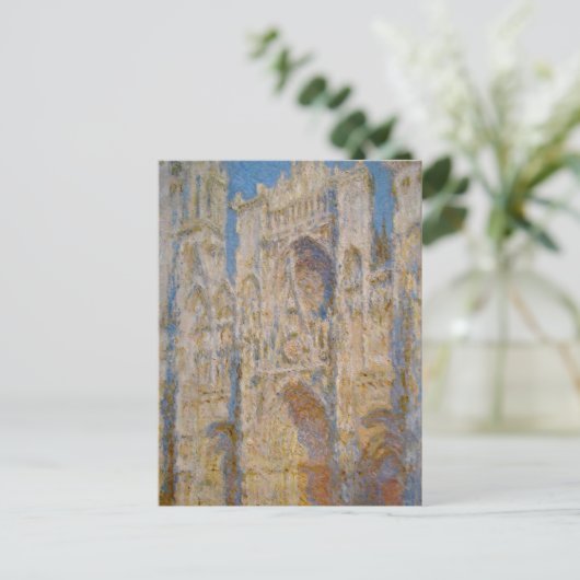 Rouen Cathedral, West Facade, Sunlight van Claude Briefkaart (Staand voorkant)