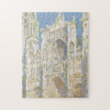 Rouen Cathedral West Facade Sunlight van Monet