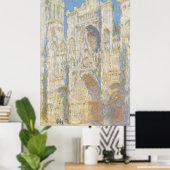 Rouen Cathedral West Facade Sunlight van Monet Poster (Thuiskantoor)