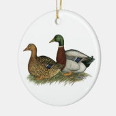 Rouen Ducks Keramisch Ornament (Links)