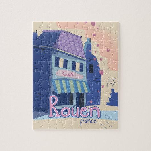 Rouen france-reisposter. legpuzzel (Verticaal)