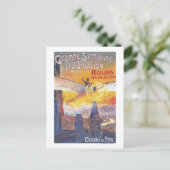 Rouen, Frankrijk - Pilot and Plane Briefkaart (Staand voorkant)