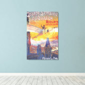 Rouen, Frankrijk - Pilot and Plane Canvas Afdruk (Insitu (Houten vloer))