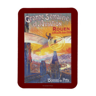 Rouen, Frankrijk - Pilot and Plane Magneet