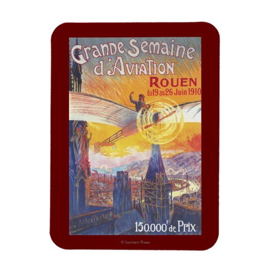 Rouen, Frankrijk - Pilot and Plane Magneet (Verticaal)