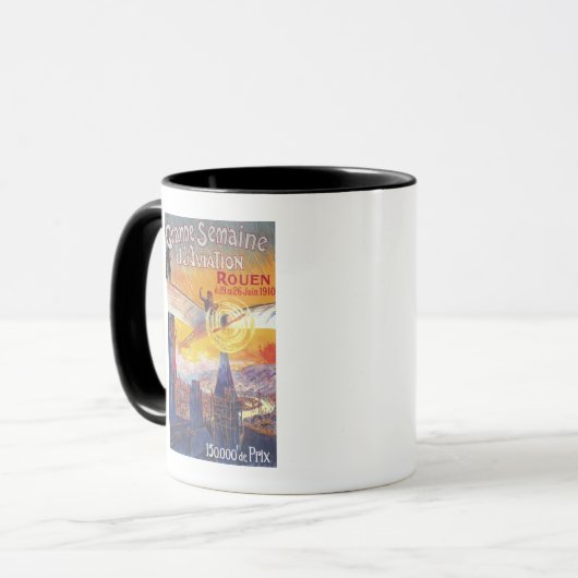 Rouen, Frankrijk - Pilot and Plane Mok (Voorkant links)