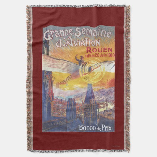 Rouen, Frankrijk — Pilot en Plane Deken (Voorkant Verticaal)