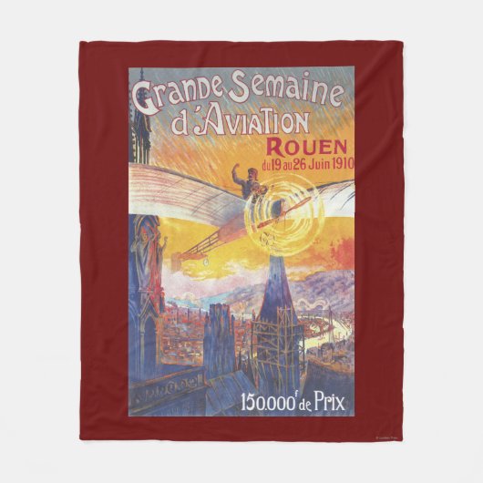 Rouen, Frankrijk — Pilot en Plane Fleece Deken (Voorkant)
