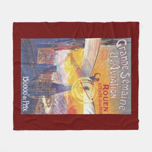 Rouen, Frankrijk — Pilot en Plane Fleece Deken (Voorkant (Horizontaal))