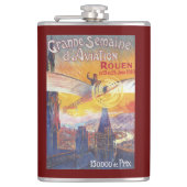 Rouen, Frankrijk — Pilot en Plane Heupfles (Voorkant)