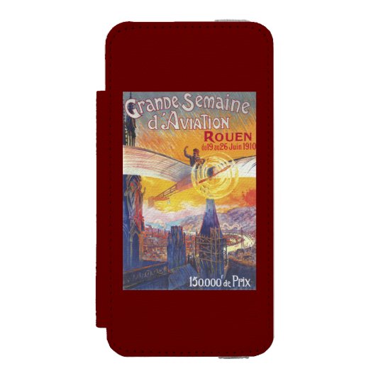 Rouen, Frankrijk — Pilot en Plane Incipio iPhone Portemonnee Hoesje (Voorkant Agenda)