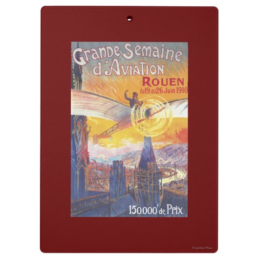 Rouen, Frankrijk — Pilot en Plane Klembord (Achterkant)