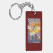 Rouen, Frankrijk — Pilot en Plane Sleutelhanger (Voorkant Links)