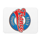 Rouen Normandy France retro logo Magneet (Horizontaal)