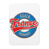Rouen Normandy France retro logo Magneet (Verticaal)