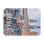 Rouen Photo Vintage Magneet (Horizontaal)