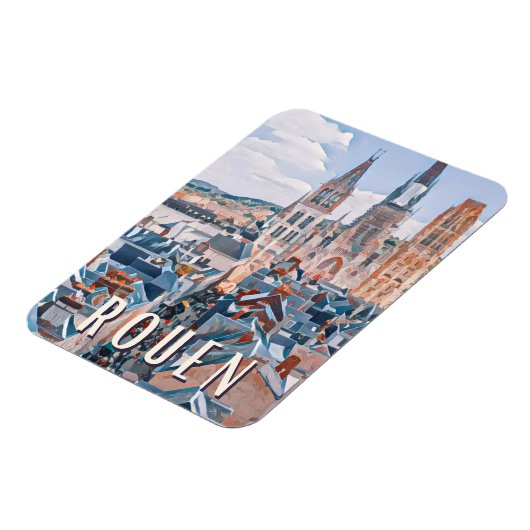 Rouen Photo Vintage Magneet (Linkerzijde)