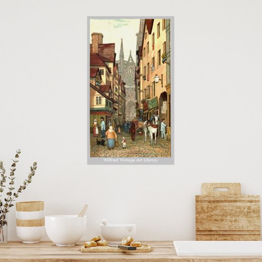 Rouen Street Poster (Keuken)