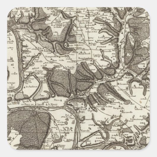 Rouen Vierkante Sticker (Voorkant)