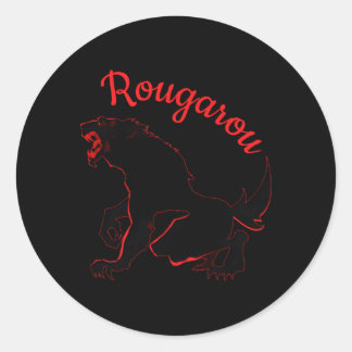 Rougarou Legend of the Night Weerwolf Shapeshifter Ronde Sticker