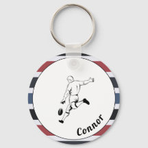 Rougby Player's Name Striped Masculine Sport Theme