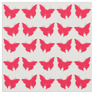 Rouge Bold Mod Butterflies Stof