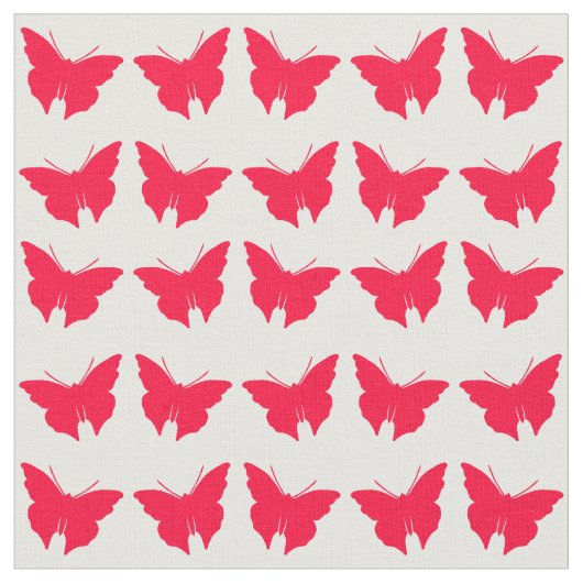 Rouge Bold Mod Butterflies Stof (Close Up)