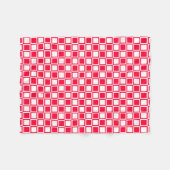 Rouge Bold Mod Squares Fleece Deken (Voorkant (Horizontaal))