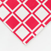 Rouge Bold Mod Squares Fleece Deken (Hoek)